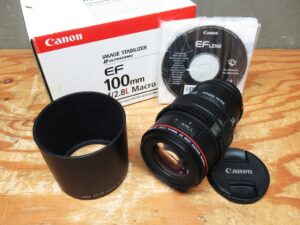Canon キャノン MACRO EF 100mm F2.8 L IS USM マクロレンズ 単焦点 レンズフード付