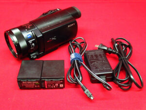 SONY ソニー デジタル 4K ビデオカメラレコーダー ハンディカム FDR-AX100 2014年製 バッテリー2個 AC アダプター
