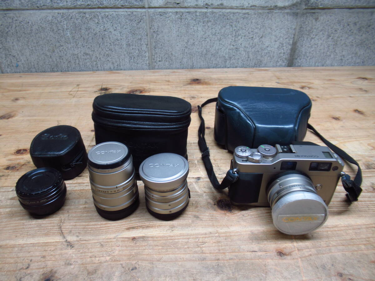 CONTAX G1 フィルムカメラ ボディ DATA Back GD-1 / Carl Zeiss カールツァイス Planar 2/45 Biogon 2.8/28 T Sonnar 2.8/90